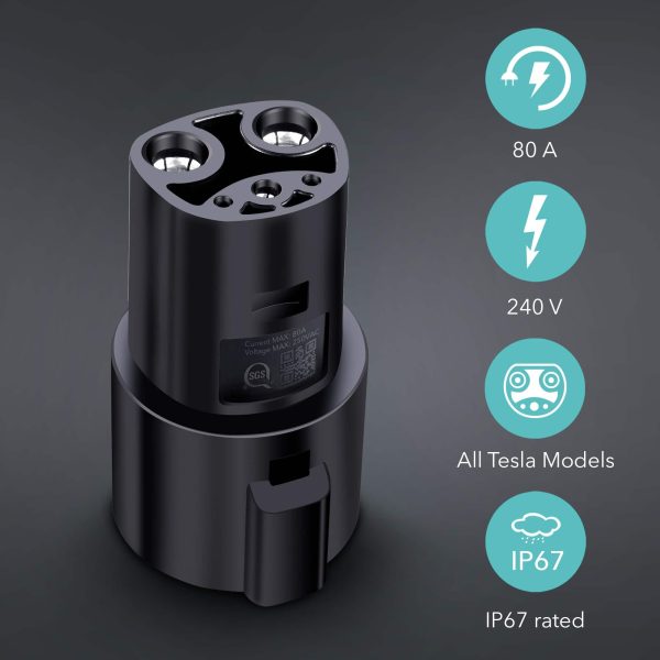Lectron J1772 to Tesla Adapter 80 Amp EV Charging-1