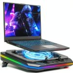Gaming Laptop Cooling Pad RGB Turbofan Height Adjustable-0