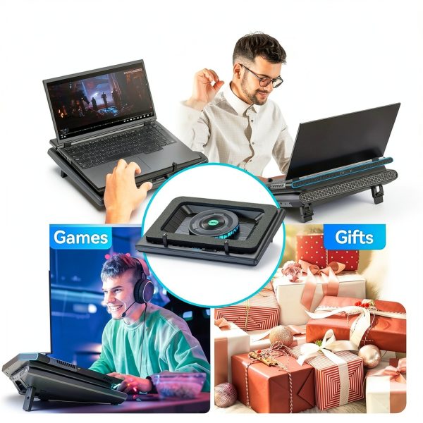 Gaming Laptop Cooler 5.5 Inch Fan Adjustable Stand for-6