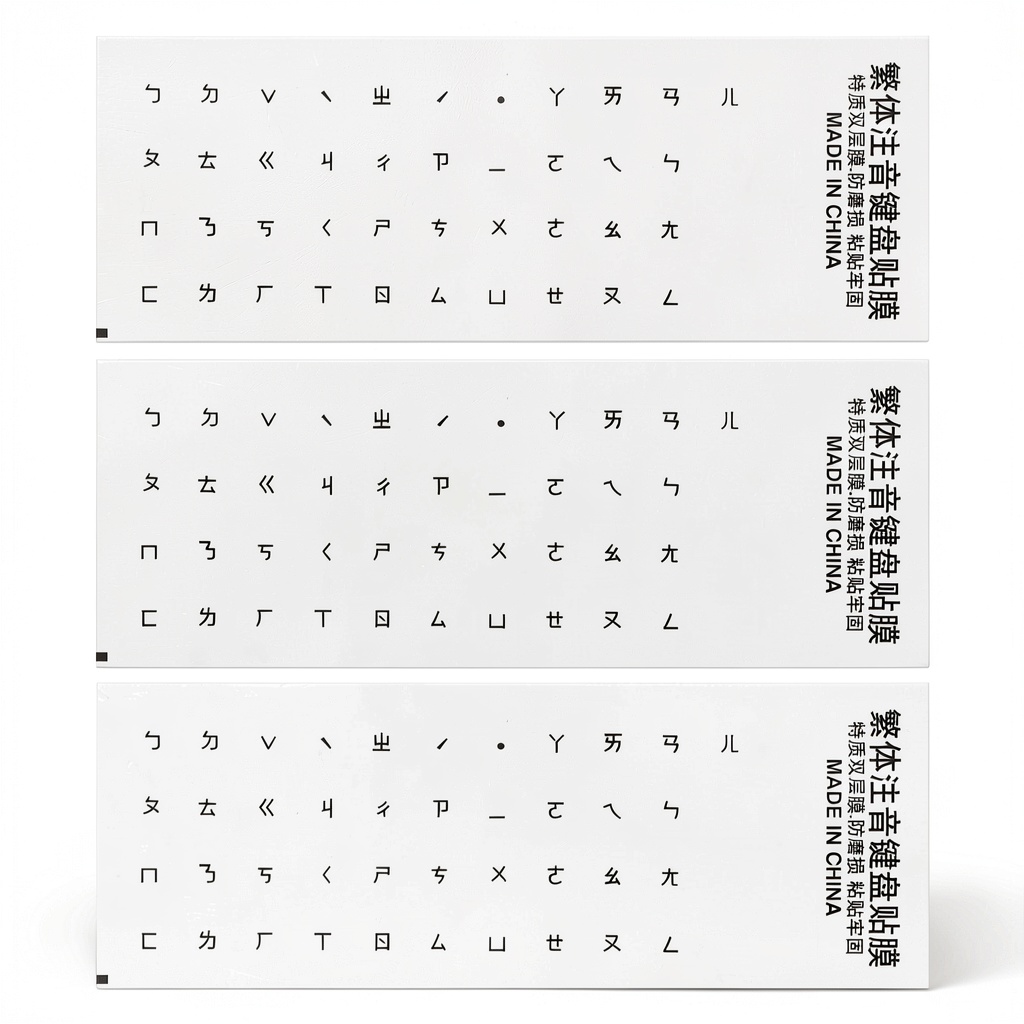 Pavo Chinese-English keyboard stickers applied to a laptop keyboard