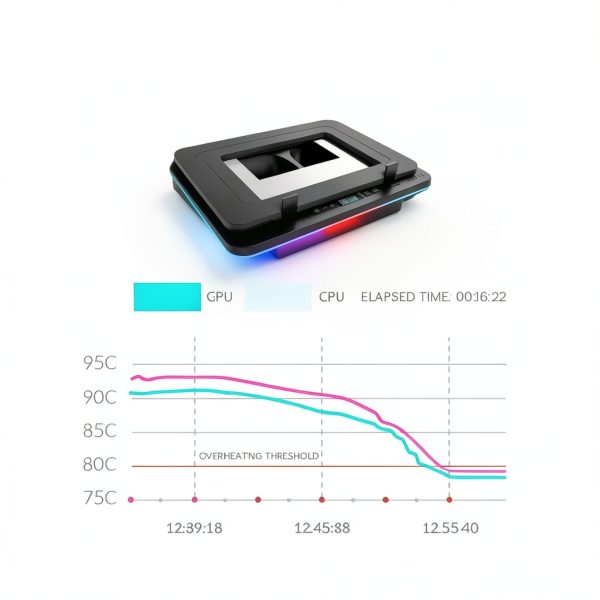 Pavo Laptop Cooling Pad Gaming RGB Fans Aluminum-2