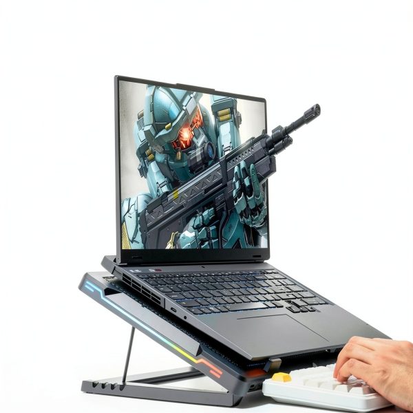 G-STORY Gaming Laptop Cooler Movable Fan RGB Lighting-4