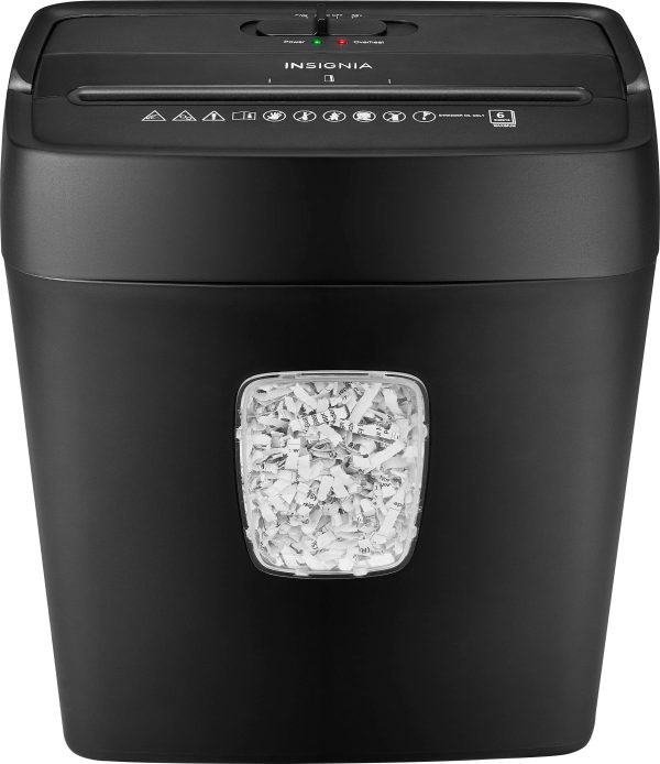 Insignia 6 Sheet Crosscut Shredder for Home Office Security-1