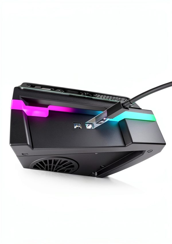 Gaming Laptop Cooling Pad RGB Lighting Ergonomic Stand-5