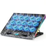 Gaming Laptop Cooling Pad 15 Fans RGB Lighting Ergonomic-0