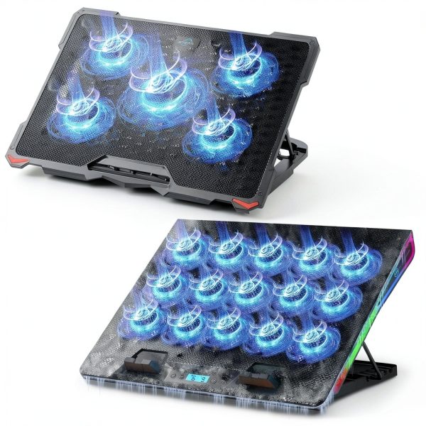 AICHESON Laptop Cooler 15 Fan RGB Gaming Cooling Pad-0