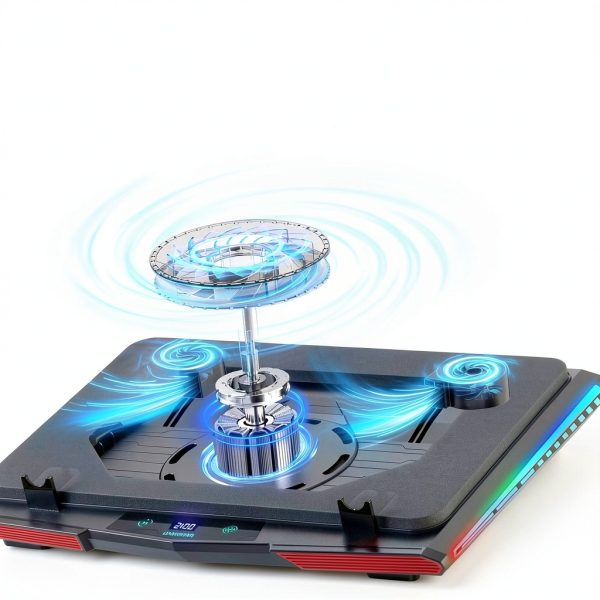 Gaming Laptop Cooling Pad Turbo Fan RGB Lighting Ergonomic-1