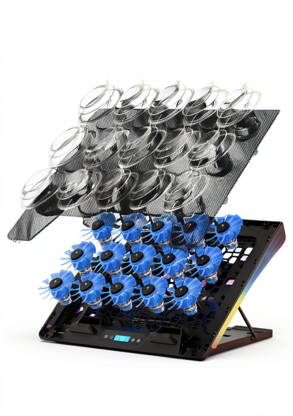 AA3 Gaming Laptop Cooler 8 Fans RGB Lights USB Ports-5