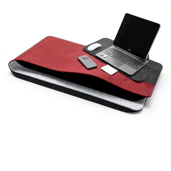 Felt Desk Pad Protector Black Gray Wine Red Home Office-2