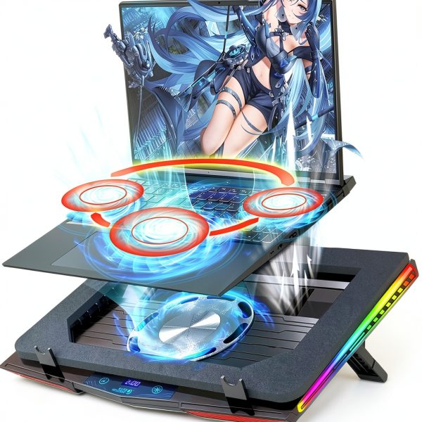 Gaming Laptop Cooling Pad Turbo Fan Speed Control LED-1