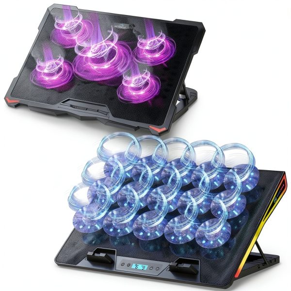Gaming Laptop Cooling Stand with RGB Fans Purple S035-0