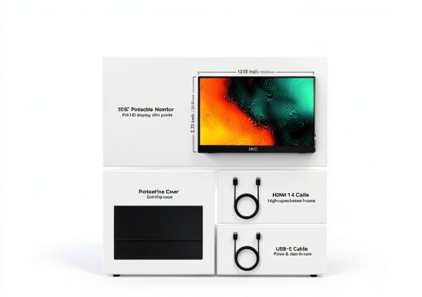HKC V16 Portable Monitor Full HD IPS Ultra Slim Gray-8