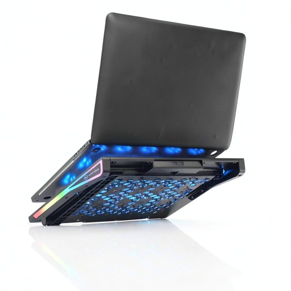 Gaming Laptop Cooling Pad 15 Fans RGB Lighting Ergonomic-2