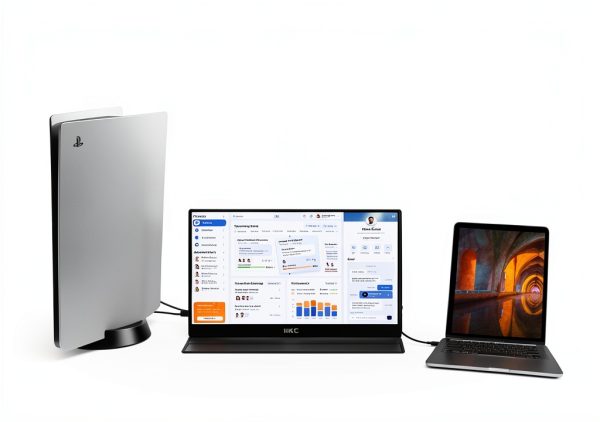 HKC V16 Portable Monitor Full HD IPS Ultra Slim Gray-4