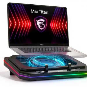 Gaming Laptop Cooling Pad RGB Lights USB Hub Adjustable-0