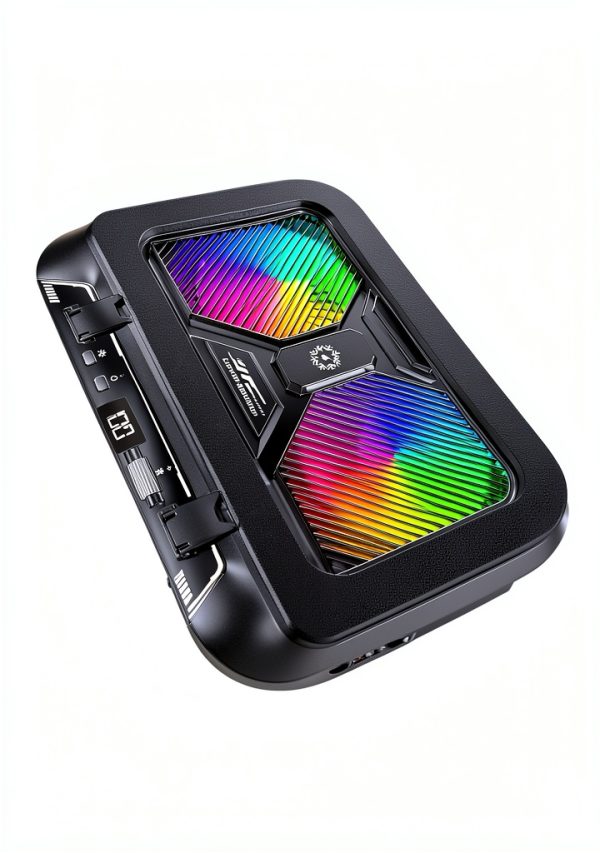 Pavo Laptop Cooling Pad Dual Core Coolers RGB Lighting-4