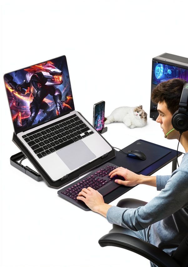 Pavo Laptop Cooler RGB Gaming Cooling Stand Performance-4