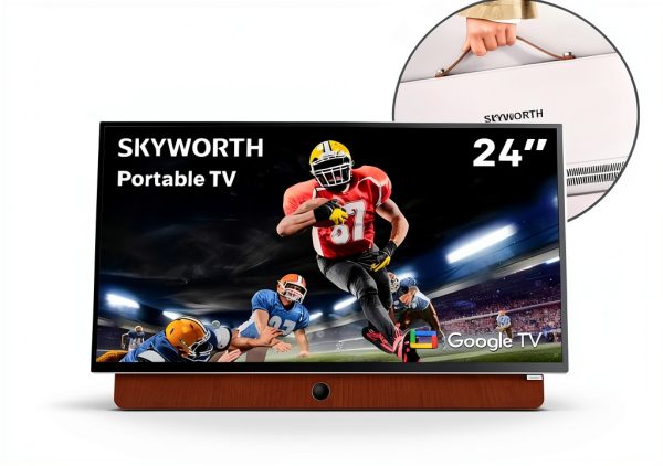 SKYWORTH 24 Inch Portable Smart TV Google TV FHD-7