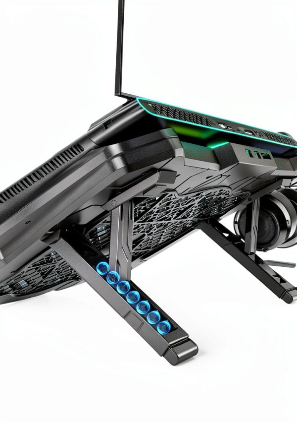 AA3 Gaming Laptop Cooler 8 Fans RGB Lights USB Ports-2