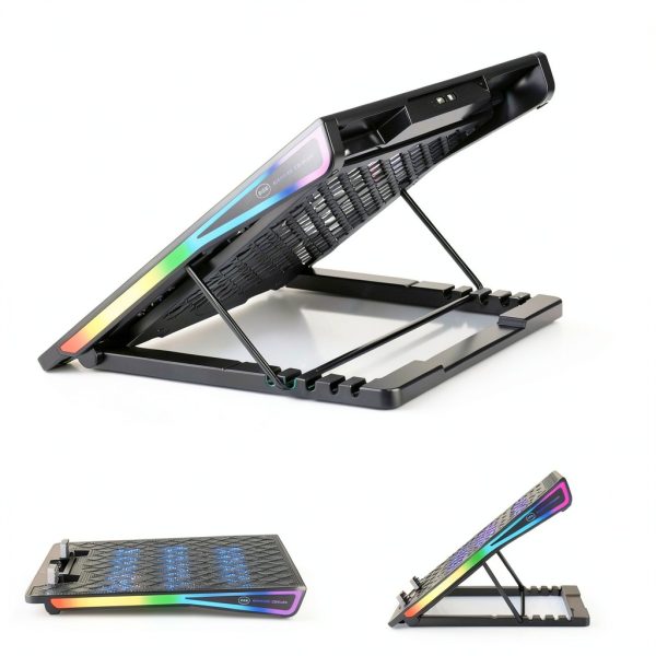Gaming Laptop Cooling Pad 15 Fans RGB Lighting Ergonomic-4