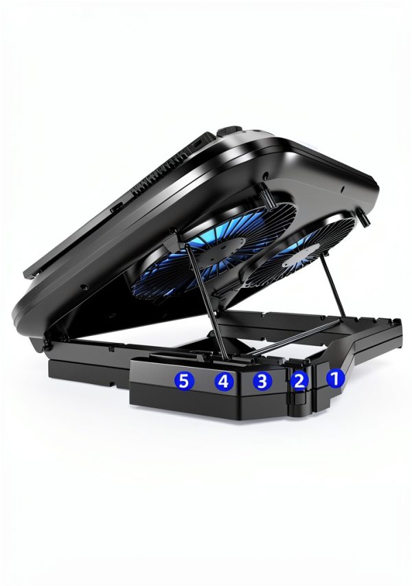 Pavo Laptop Cooling Pad Dual Core Coolers RGB Lighting-3