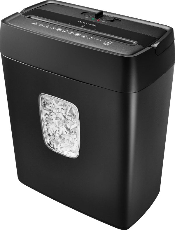 Insignia 6 Sheet Crosscut Shredder for Home Office Security-0