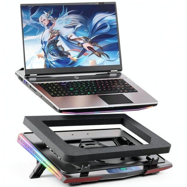 Gaming Laptop Cooling Pad Turbo Fan Speed Control LED-6