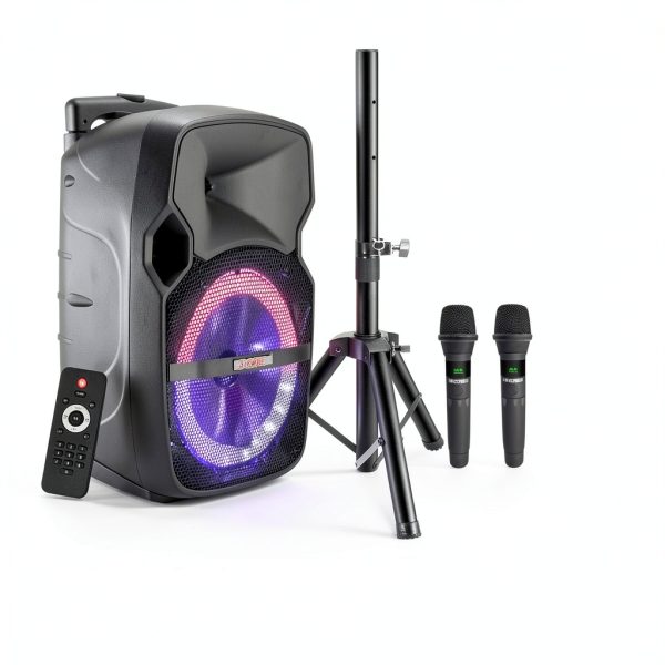 5Core 400W Bluetooth PA Speaker System Wireless Mics DJ-10