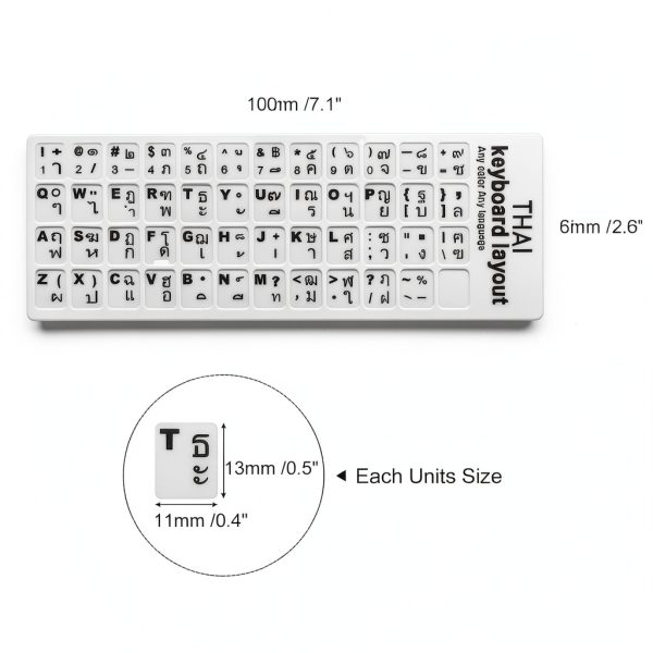 Pavo Keyboard Sticker Replacement Faded Letters Fresh Look-1
