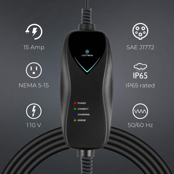 Lectron J1772 Level 1 EV WiFi Charger NEMA 5 15-10