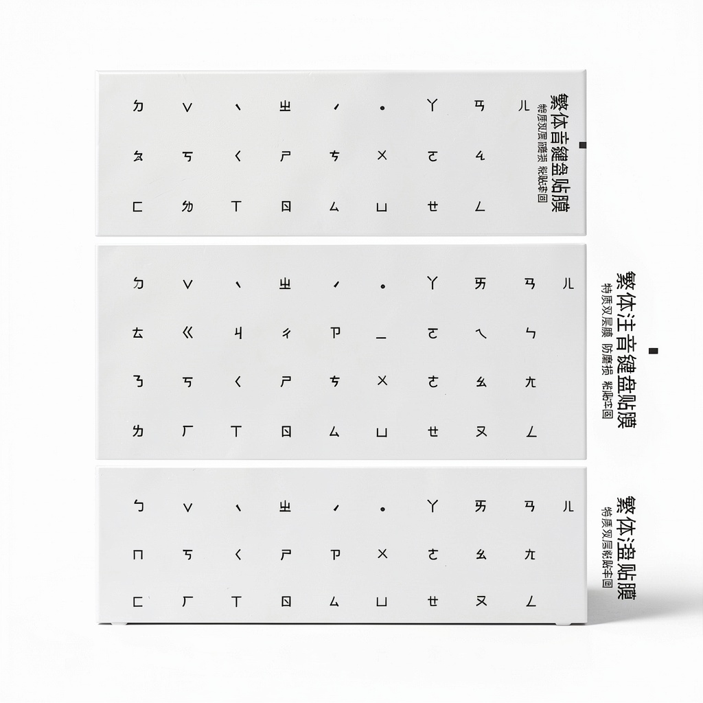 Pavo Keyboard Stickers applied to a laptop keyboard