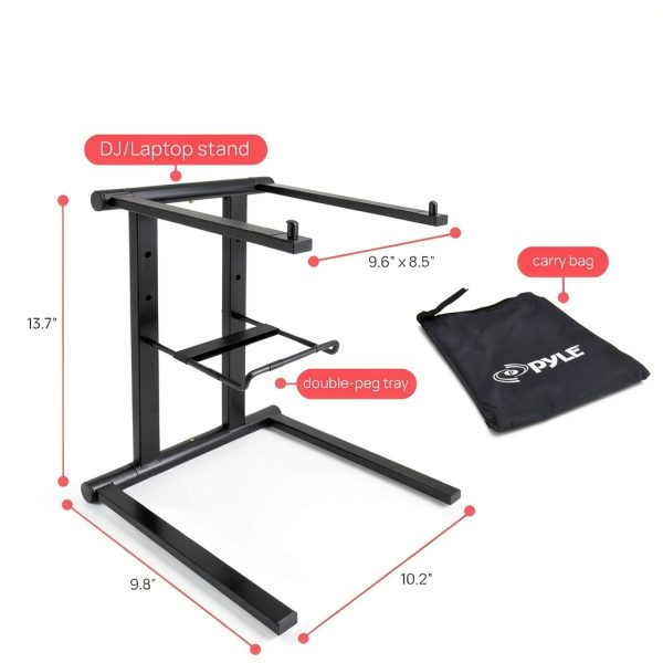 Pyle Laptop Stand Portable Steel Ergonomic Workstation-6