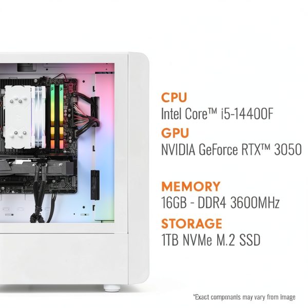Thermaltake Quartz i350 R4 Gaming Desktop Intel i5 RTX 3050-1