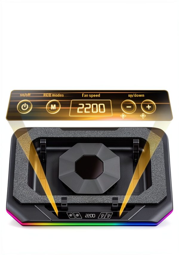Pavo Laptop Cooling Pad RGB Fan USB Ports Gaming-5