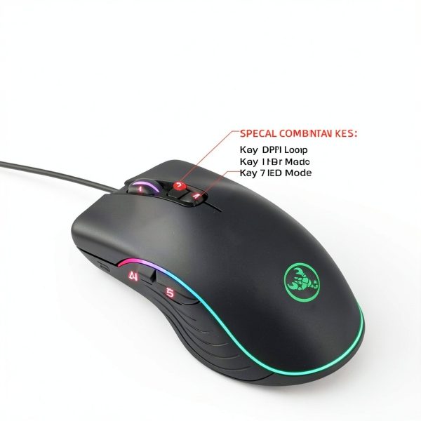 SKRAN Wired Gaming Mouse 8000 DPI RGB Ergonomic PC Laptop-2