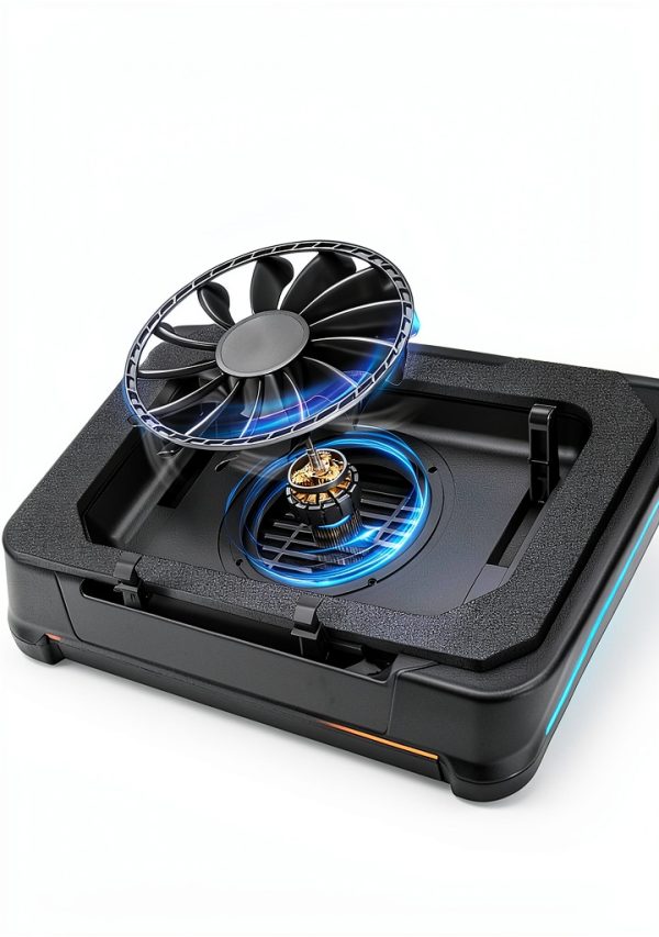 Gaming Laptop Cooling Pad RGB Turbofan Height Adjustable-1