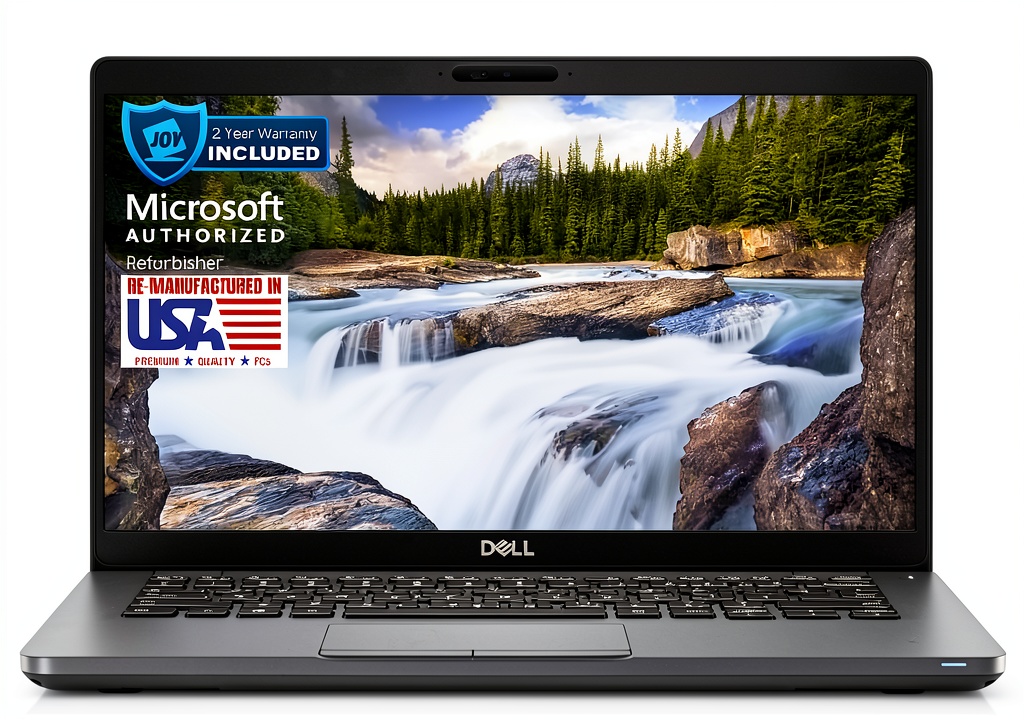Dell 5400 laptop displaying a business application on its 14-inch screen