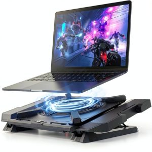 Laptop Cooling Pad with Large Fan and RGB Lighting for-0