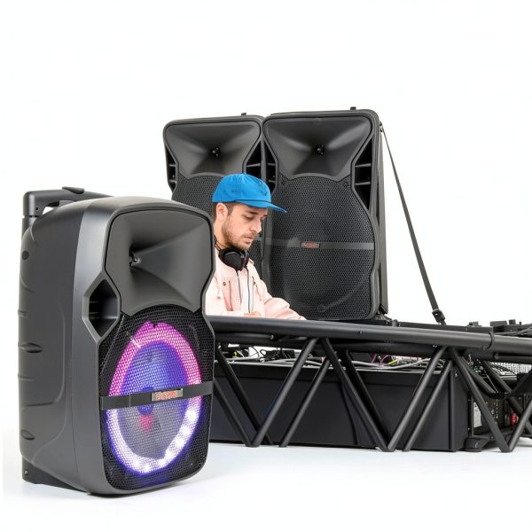 5Core 400W Bluetooth PA Speaker System Wireless Mics DJ-2