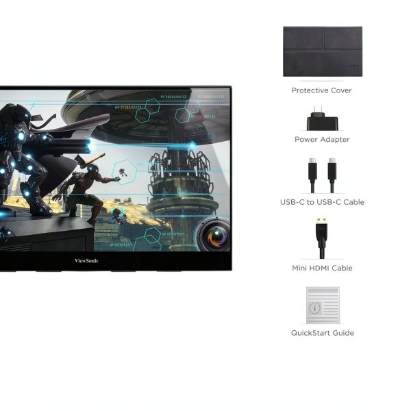 ViewSonic VX1655 4K Portable Monitor Ultraportable USB C-6