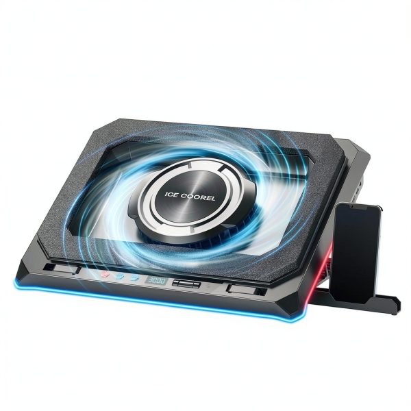 Gaming Laptop Cooling Pad RGB Turbofan Adjustable Stand-0