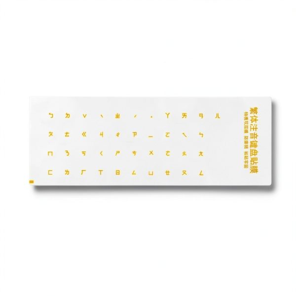 Pavo Chinese English Keyboard Stickers Transparent Yellow-2