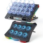 AA3 Gaming Laptop Cooler 8 Fans RGB Lights USB Ports-0