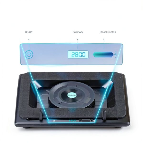 Gaming Laptop Cooler 5.5 Inch Fan Adjustable Stand for-4