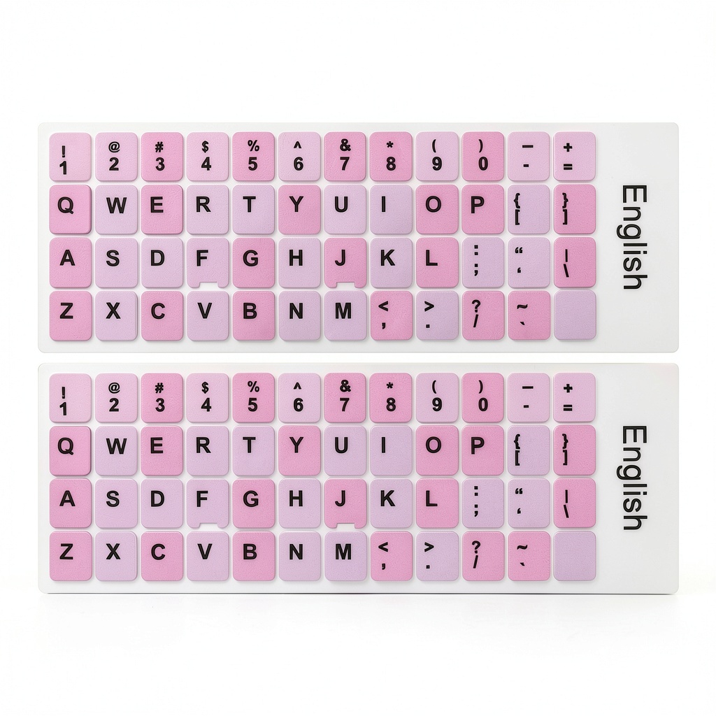 Pavo Keyboard Stickers applied to a laptop keyboard