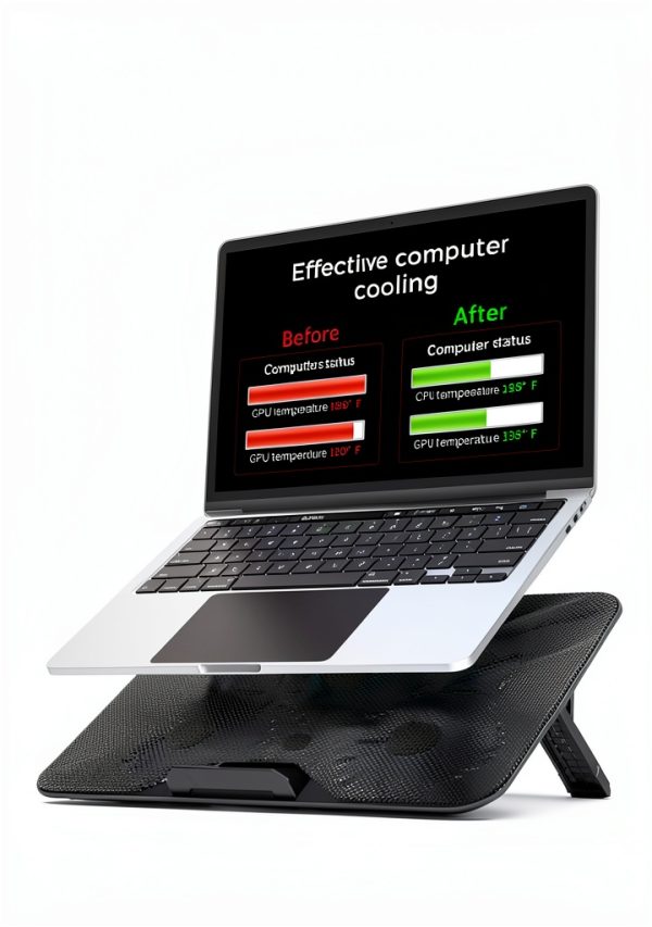 Gaming Laptop Cooler Blue Cooling Pad Advanced Performance-5