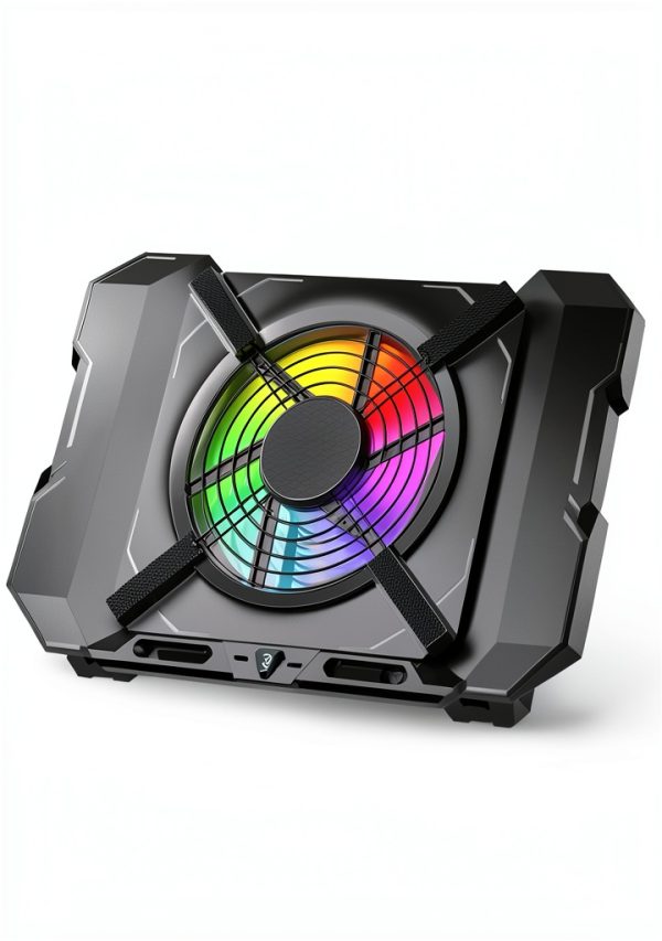 Laptop Cooling Pad with Large Fan and RGB Lighting for-6