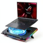 Gaming Laptop Cooling Pad Turbo Fan RGB Lighting Ergonomic-0