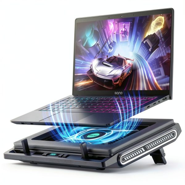 Laptop Cooler Black 3500 RPM Turbofan Gaming Performance-0