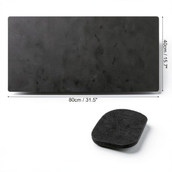 Felt Desk Pad Large Mouse Mat Black Gray Wine Red-1